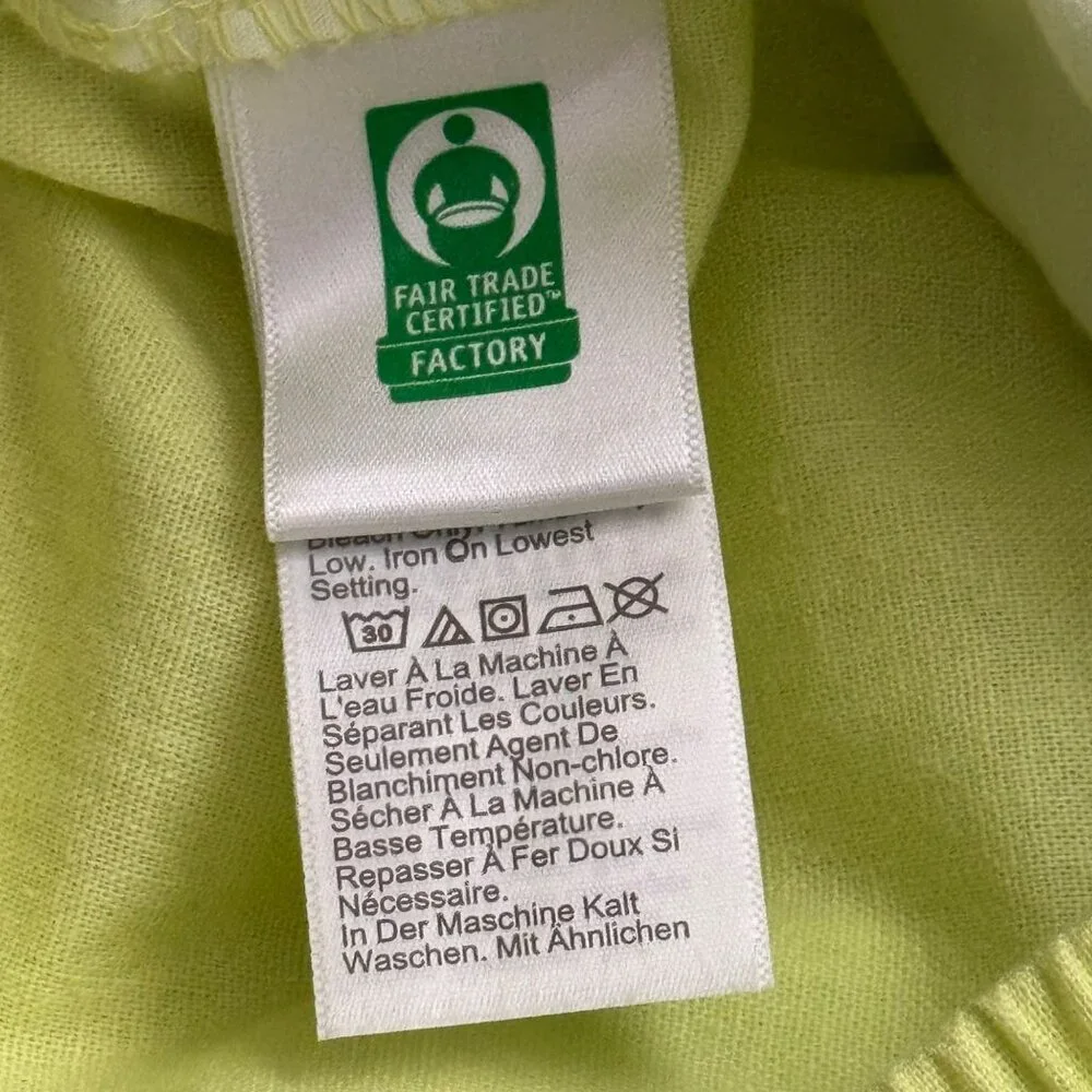 J.Crew Womens Neon Green Drawstring Elastic Waist Pants Size 10 Linen pockets - Picture 5 of 11